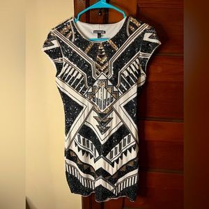 Sequined Tribal Express Dress
